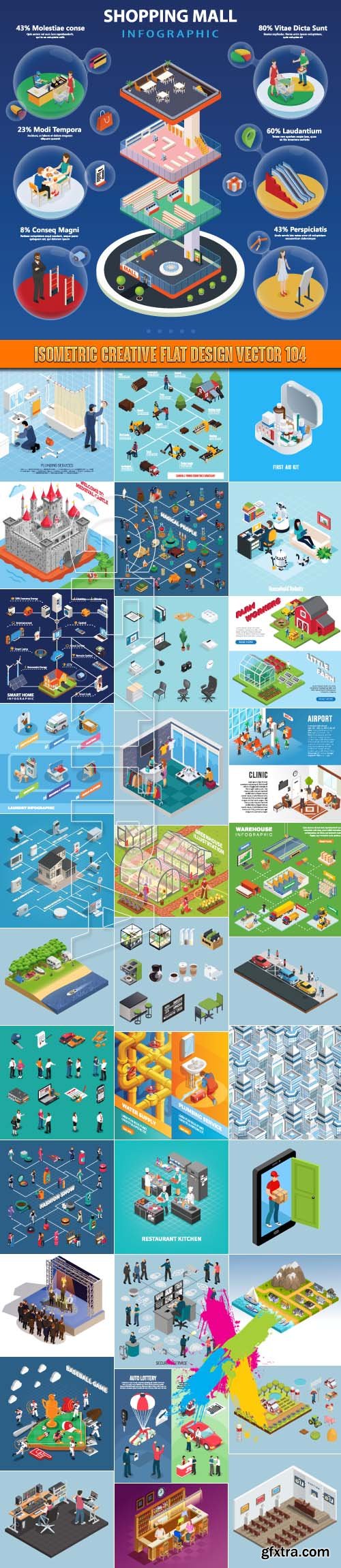 Isometric creative flat design vector 104