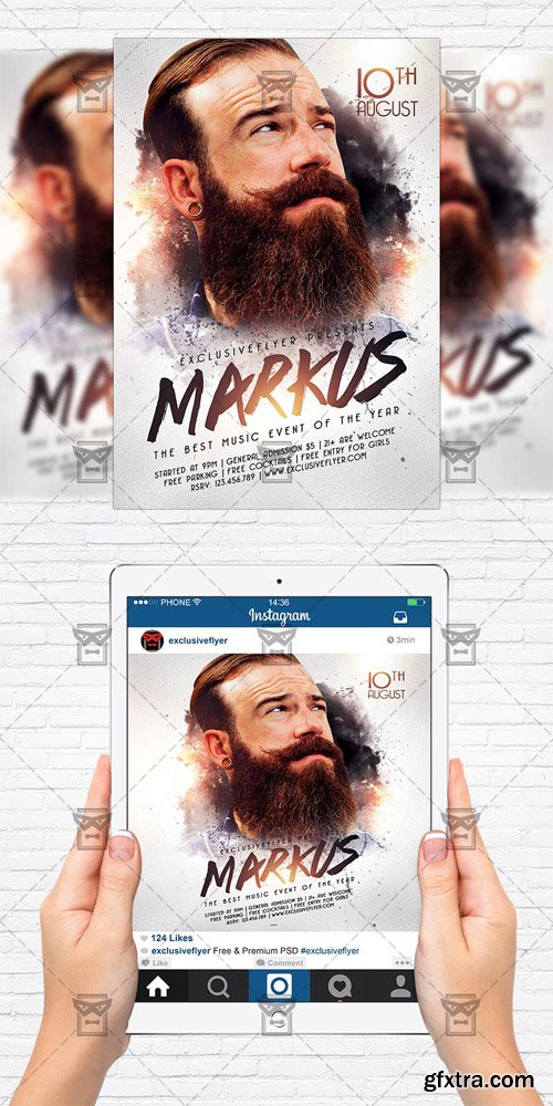 Guest DJ Party - Flyer Template + Instagram Size Flyer Guest DJ Party - Flyer Template + Instagram Size Flyer