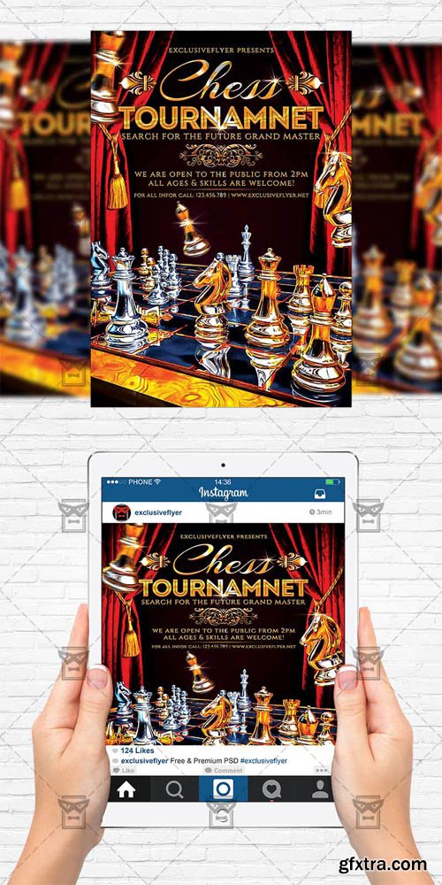 Chess Tournament - Flyer Template + Instagram Size Flyer Chess Tournament - Flyer Template + Instagram Size Flyer