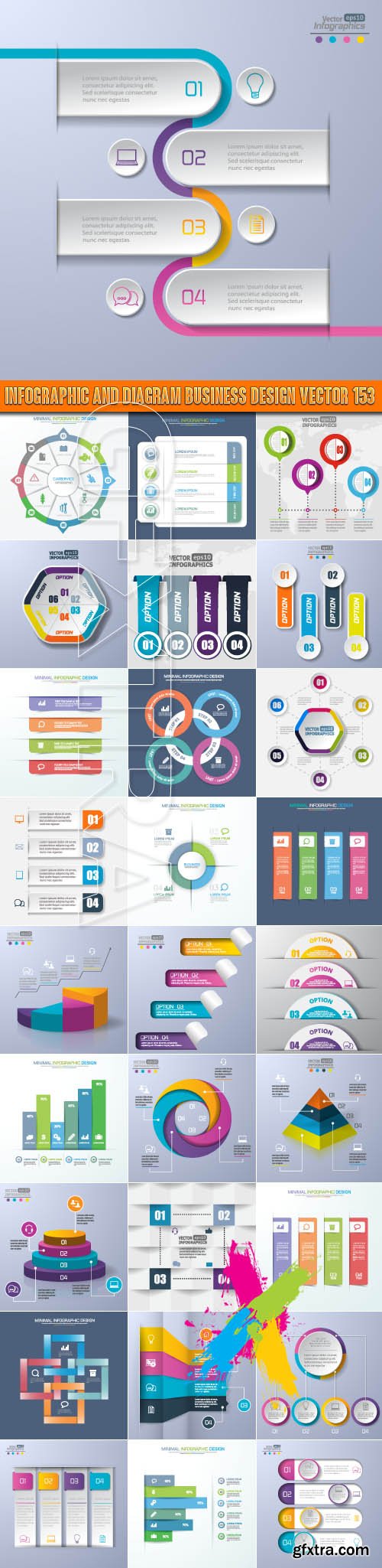 Infographic and diagram business design vector 153