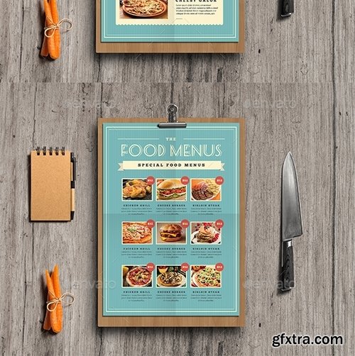 GraphicRiver - Retro Food Menu Flyer 19545993