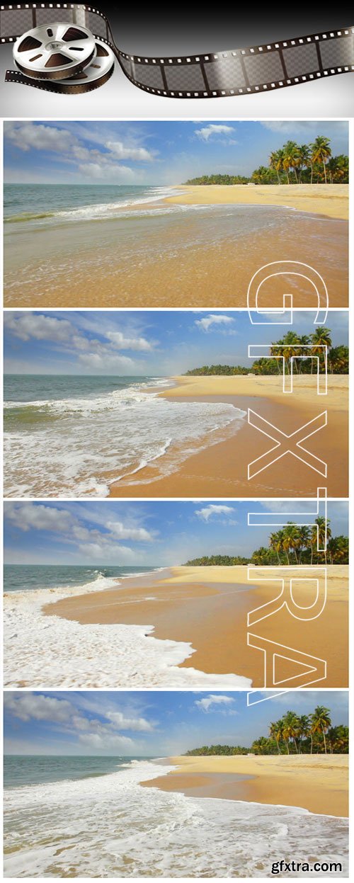 Video footage beautiful beach landscape