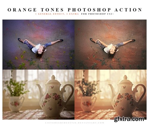 PSD Action - Photoshop Orange Tones Action