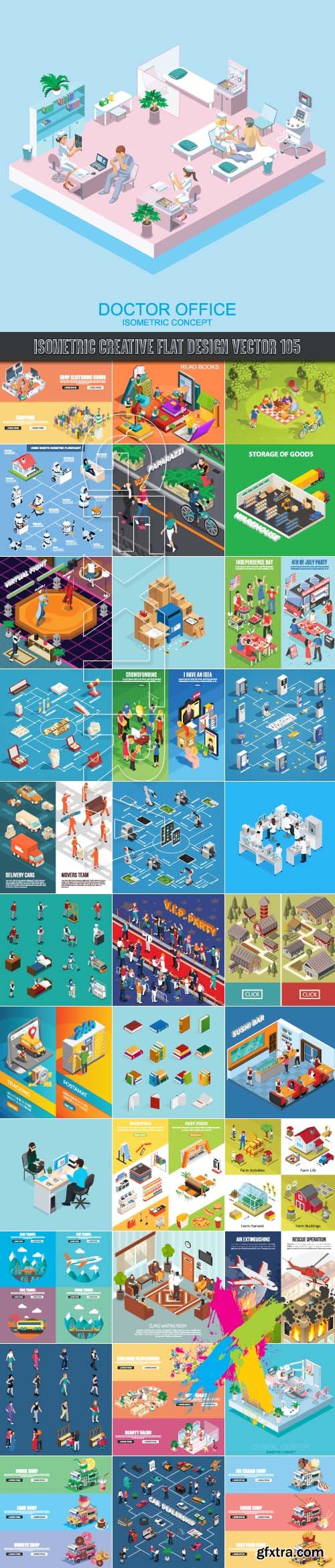 Isometric creative flat design vector 105