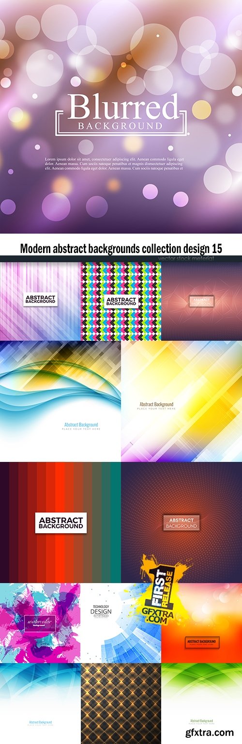 Modern abstract backgrounds collection design 15