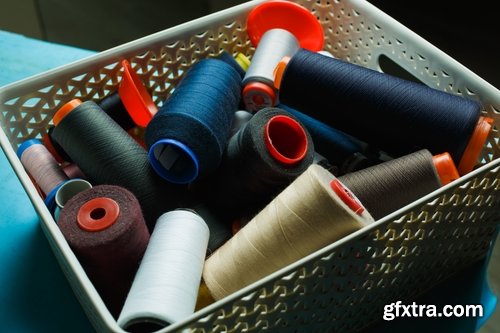 Collection of skeins of thread color thread embroidery weaving of fabric 25 HQ Jpeg