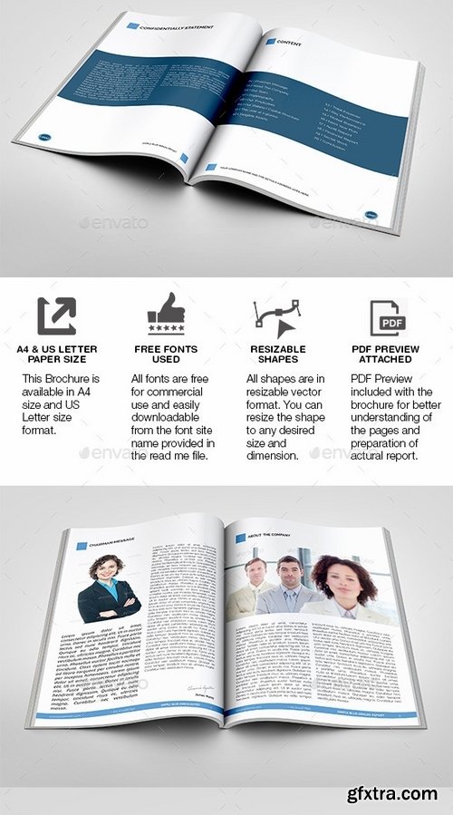 GraphicRiver - The Blue Annual Report 9149949