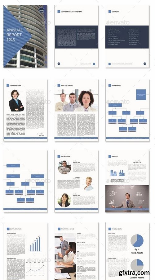 GraphicRiver - The Blue Annual Report 9149949