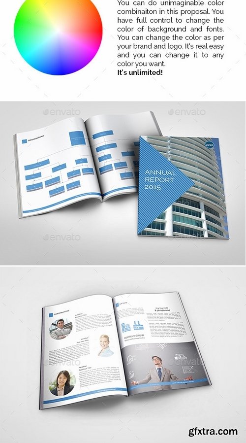 GraphicRiver - The Blue Annual Report 9149949