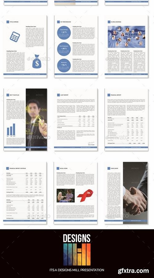 GraphicRiver - The Blue Annual Report 9149949