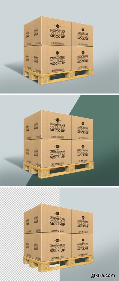 Cardboard Box Packaging Mockup » GFxtra