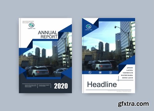 Collection of book cover flyer magazine booklet with infographics vector image 3-25 EPS