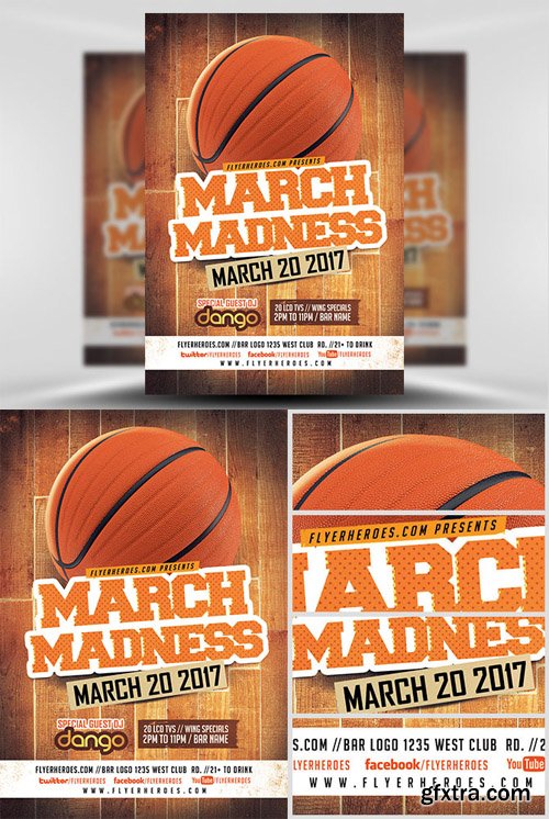 March Madness Basketball Flyer Template March Madness Basketball Flyer Template