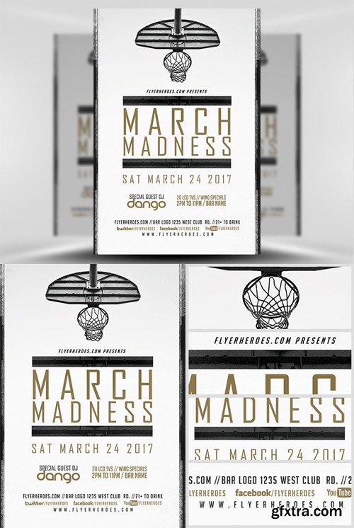 March Madness Basketball Flyer Template v2 March Madness Basketball Flyer Template v2