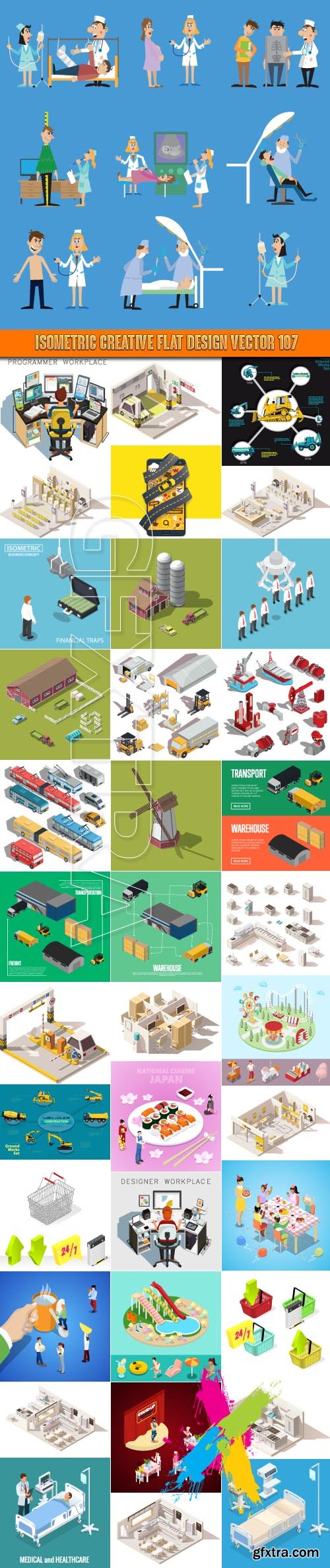Isometric creative flat design vector 107