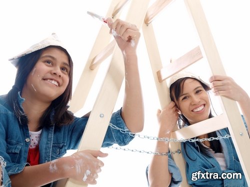 Collection repair painting the walls facing the roller brush paint 25 HQ Jpeg