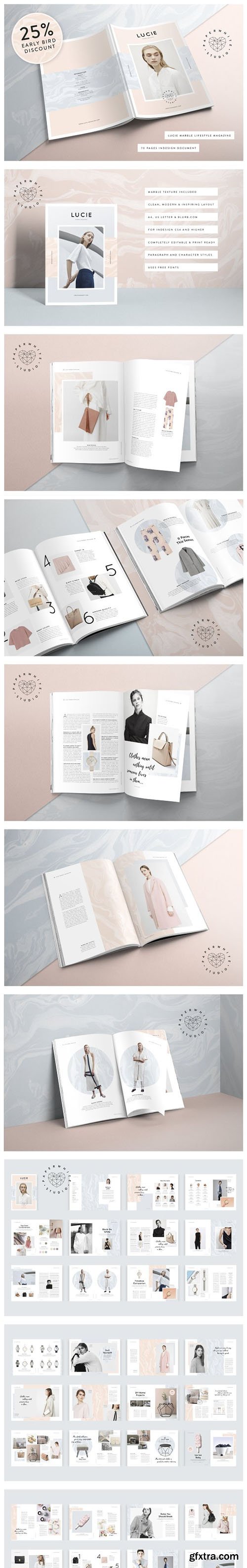 LUCIE Magazine + Marble Texture LUCIE Magazine + Marble Texture