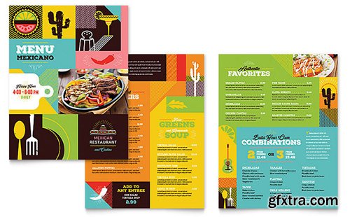 Mexican Food & Cantina Menu Template - $99