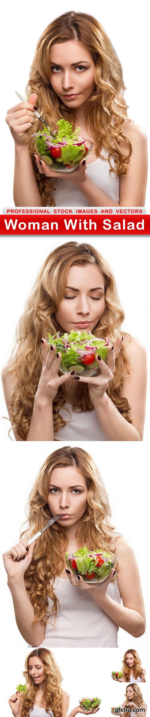 Woman With Salad - 6 UHQ JPEG
