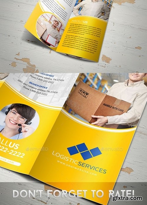 GraphicRiver - Logistic Services Tri-Fold Brochure 7829714