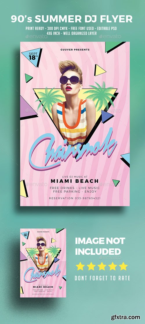 GR - 90's Summer Dj Party Flyer 19588214 GR - 90's Summer Dj Party Flyer 19588214