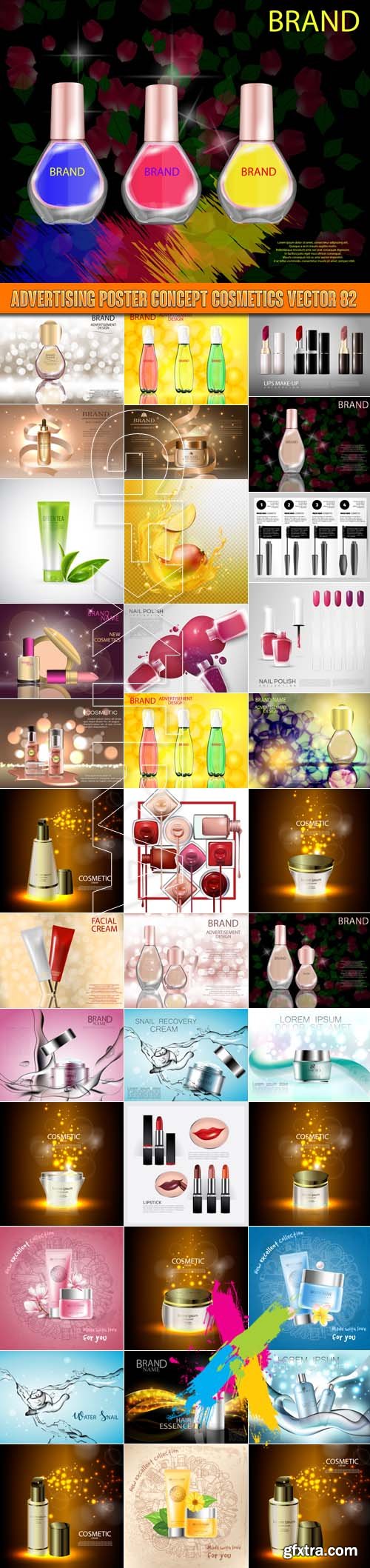 Advertising Poster Concept Cosmetics vector 82