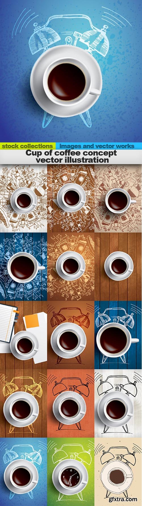 Cup of coffee concept vector illustration, 15 x EPS