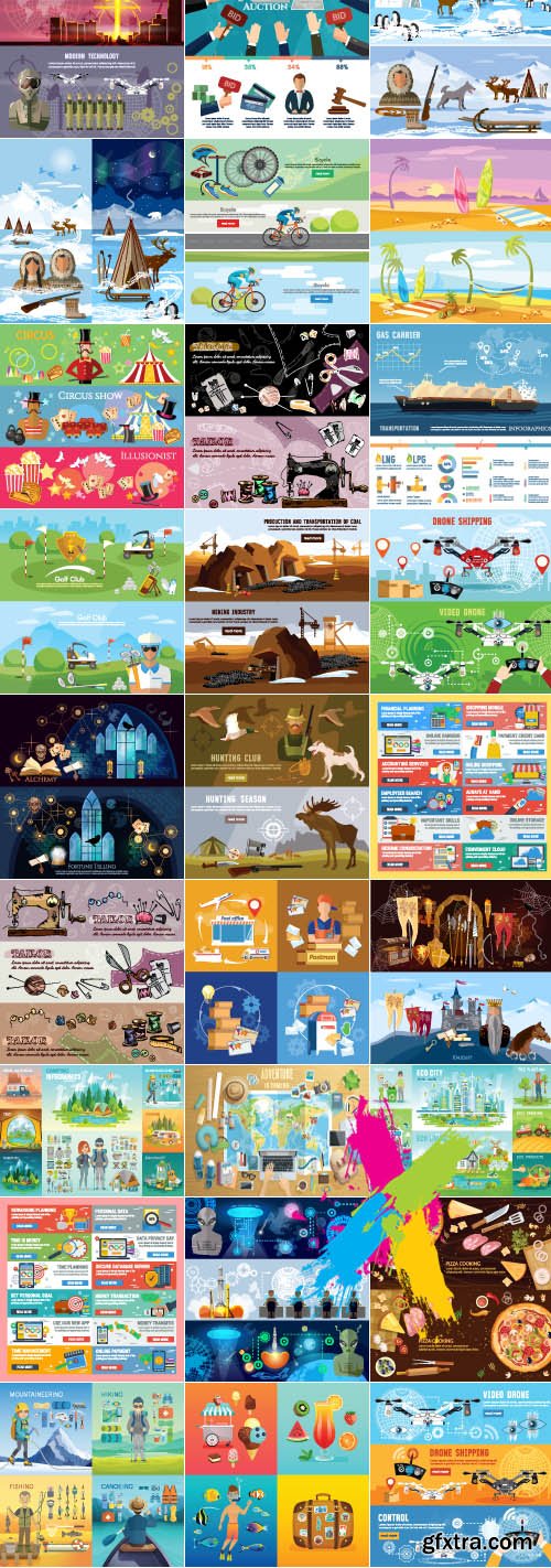 Templates flat illustrations design concept vector 11