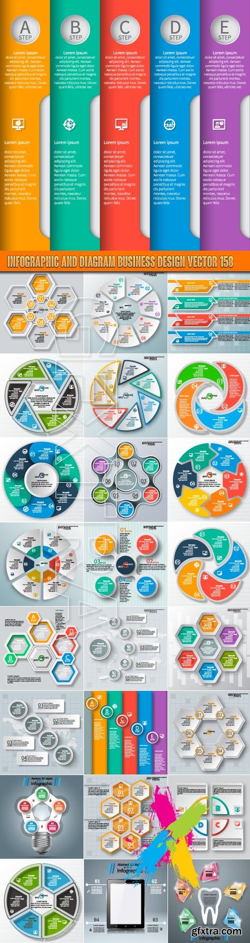 Infographic and diagram business design vector 158