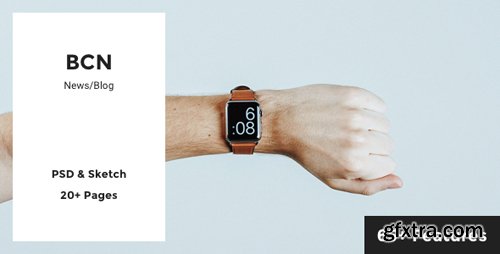 ThemeForest - BCN &ndash; Blog / News, Psd + Sketch Template 19542127