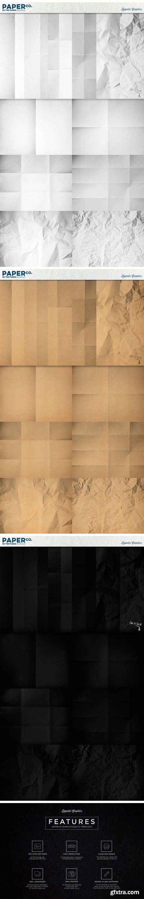 CM 1297829 - 50 Paper Textures Set