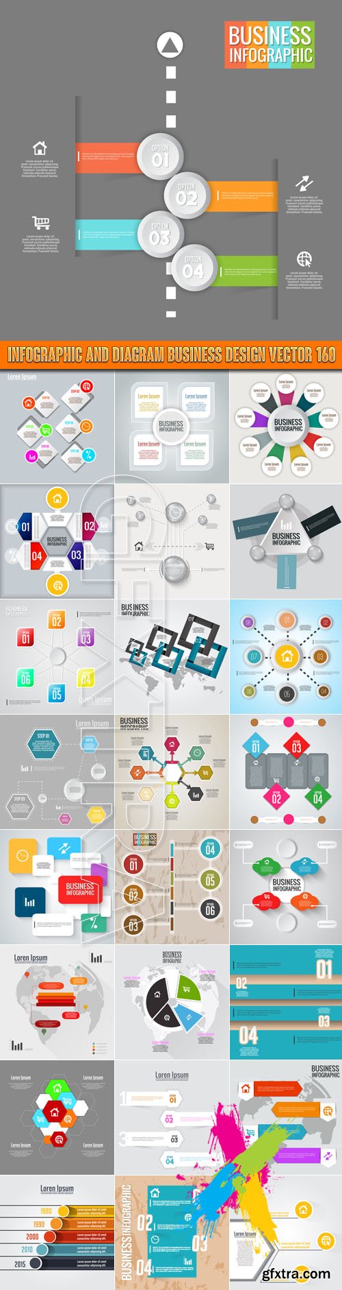 Infographic and diagram business design vector 160