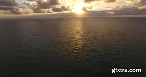 Aerial View of Beautiful Sunset on Maceio, Alagoas