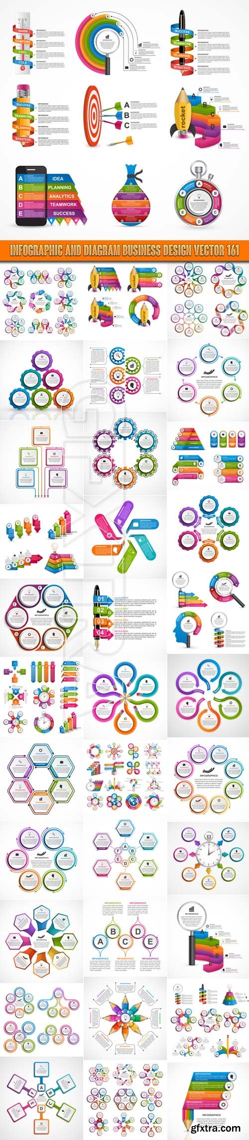 Infographic and diagram business design vector 161