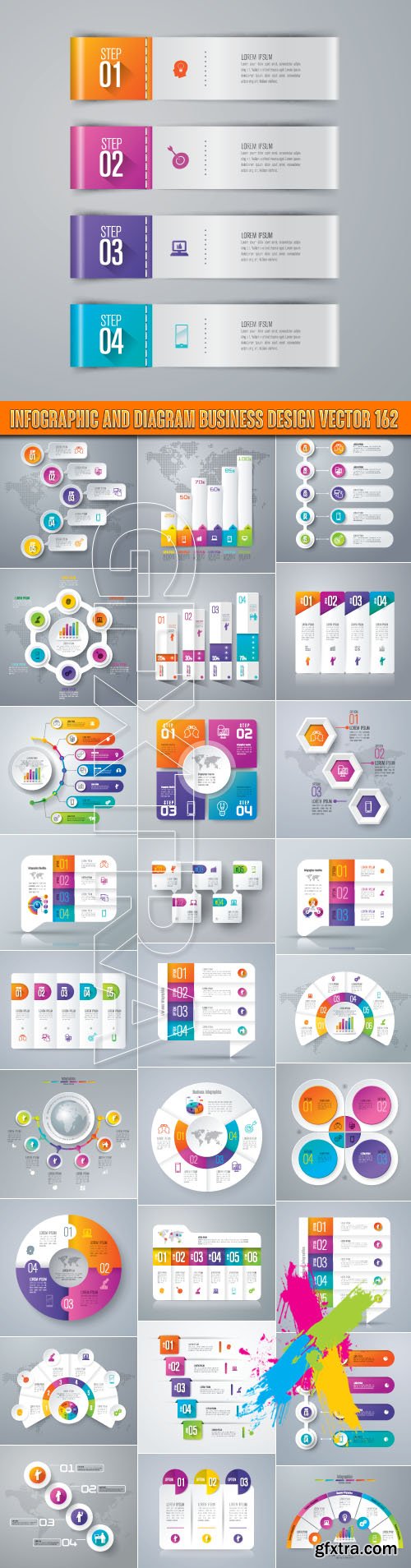 Infographic and diagram business design vector 162