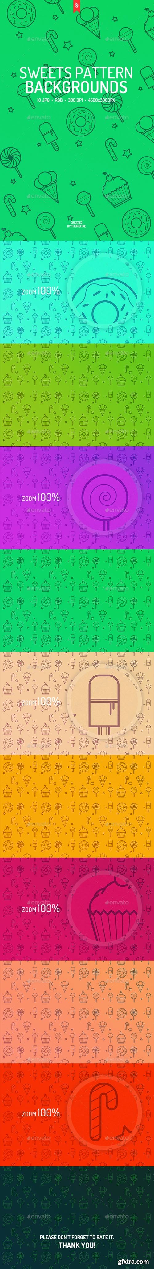 GR - Sweets Pattern Backgrounds 19466982 GR - Sweets Pattern Backgrounds 19466982