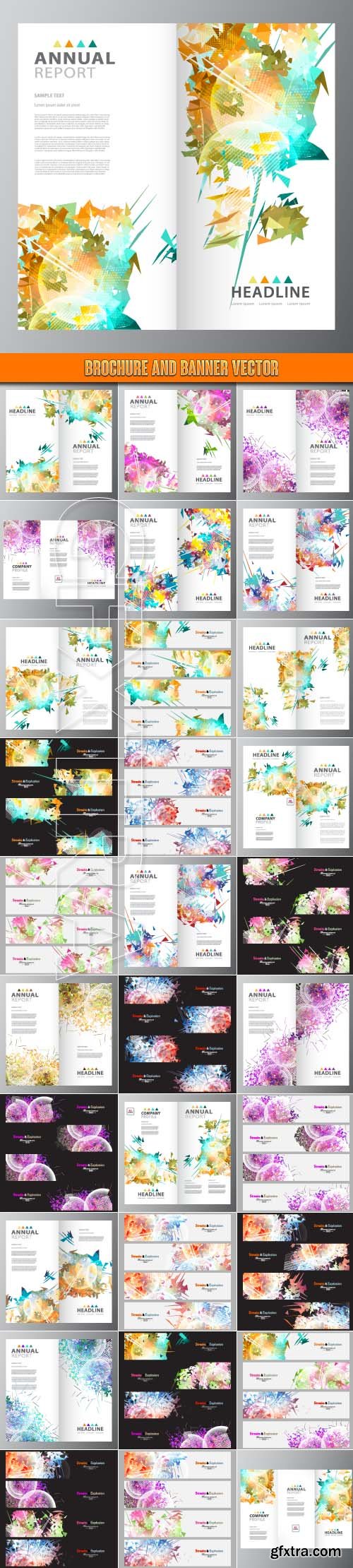 Brochure and banner vector