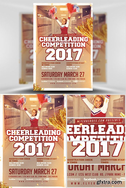 Cheerleading Competition 2017 Flyer Template v2 Cheerleading Competition 2017 Flyer Template v2
