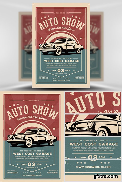 Old Classic Car Show Flyer Template Old Classic Car Show Flyer Template