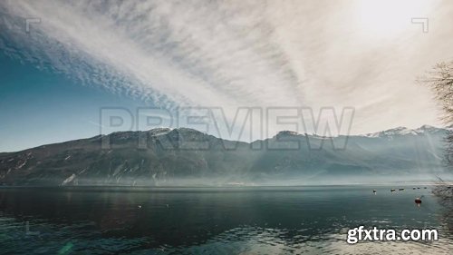 Lake, Clouds and Mountains Lake, Clouds and Mountains