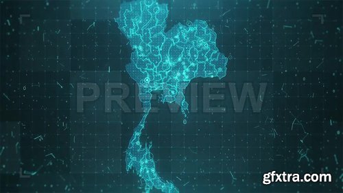 Thailand Map Background Cities Connections 4K Thailand Map Background Cities Connections 4K