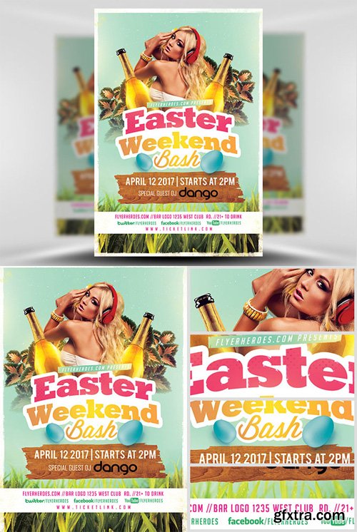 2017 Easter Weekend bash Flyer Template