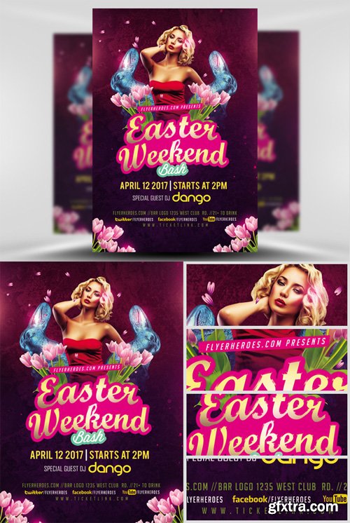 Sexy Easter Weekend Bash Flyer Template Sexy Easter Weekend Bash Flyer Template