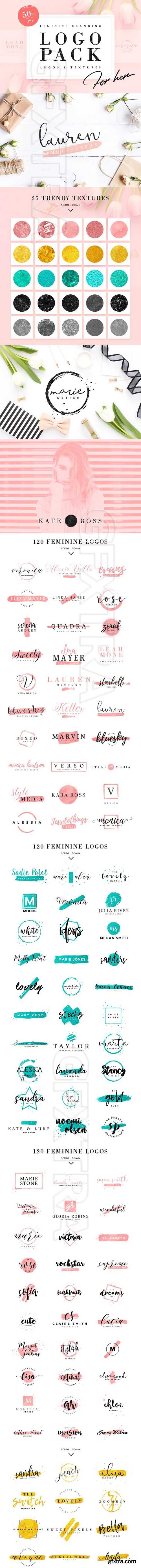 CM - 120 Feminine Branding Logos 1388194
