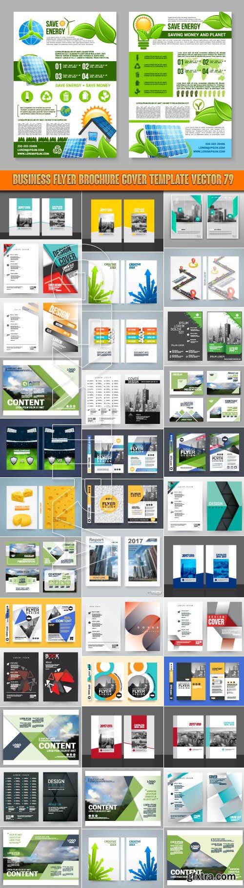 Business flyer brochure cover template vector 79