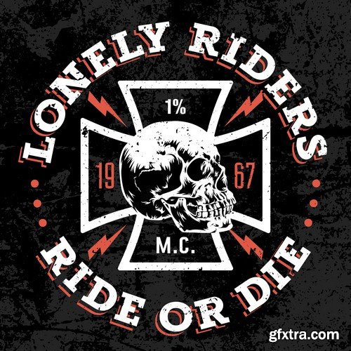 Background with skull 4 - 5 EPS