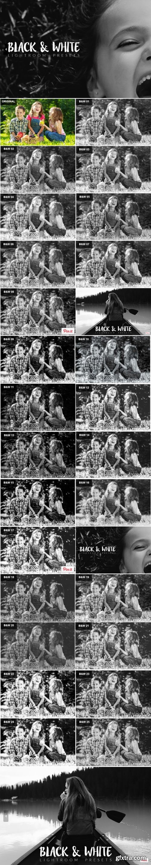 25 Black & White Lightroom Presets