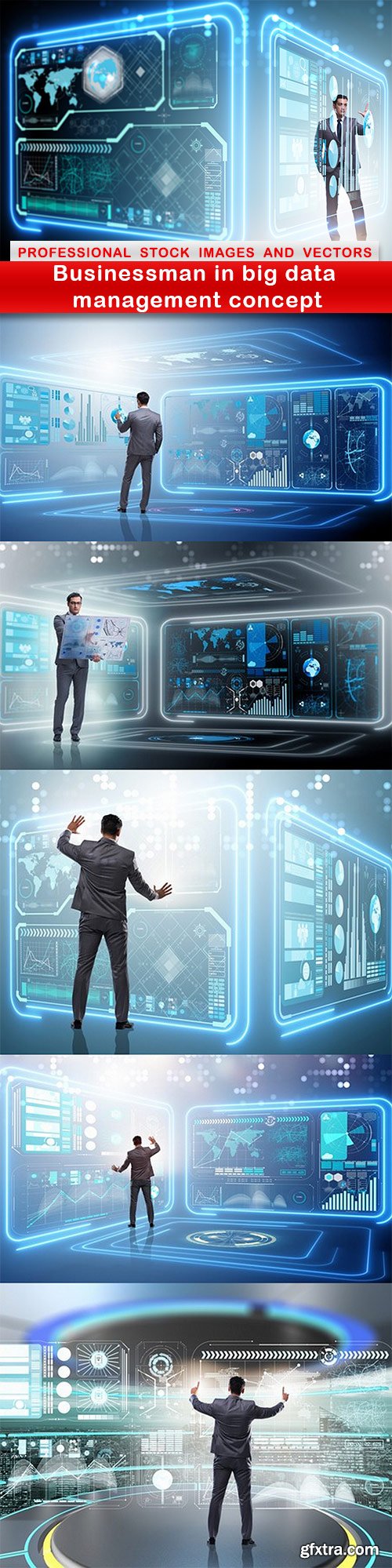 Businessman in big data management concept - 6 UHQ JPEG