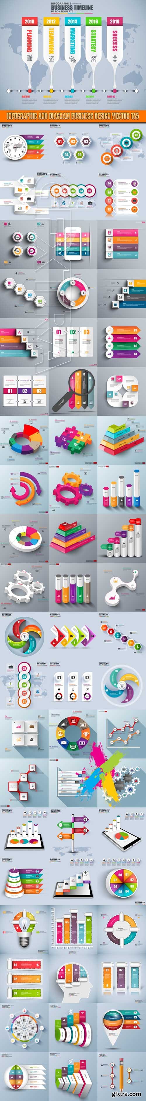 Infographic and diagram business design vector 165