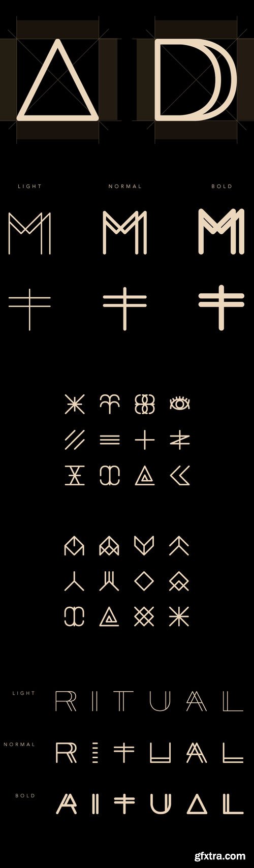 Enfant du Kult - Take Inspiration from the Old Myth Symbols 3xOTF